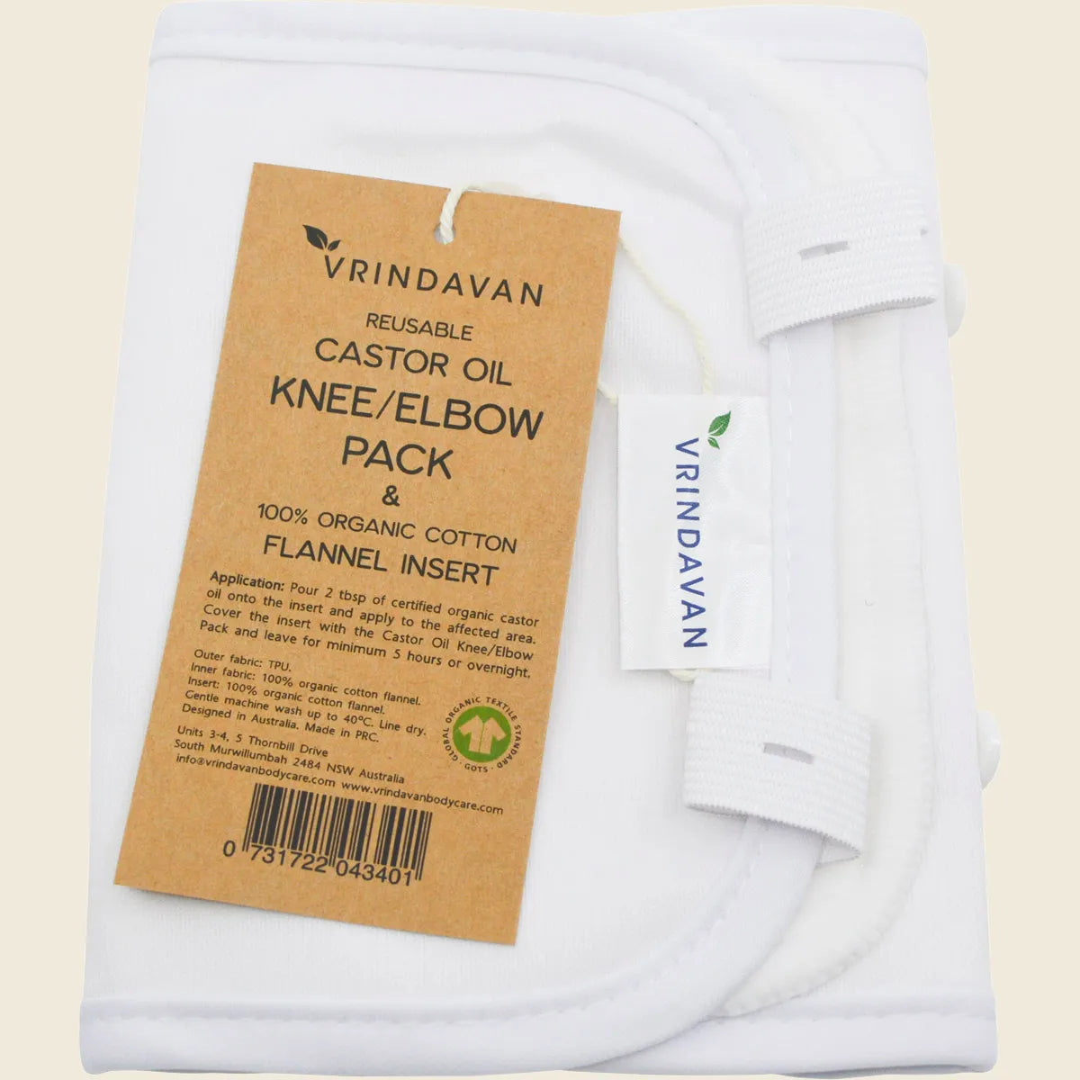 Castor Oil Knee/Elbow Pack White