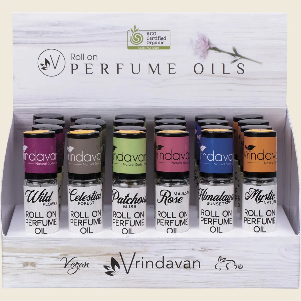 Perfume Oil Counter Display Incl 3xVR91-97 + Testers 18x10ml