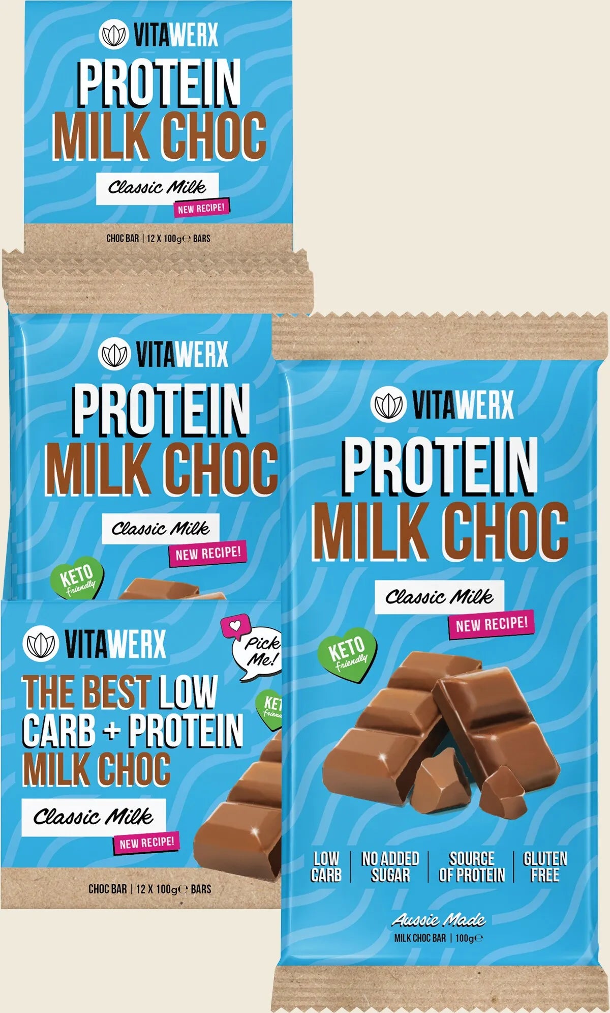 Protein Milk Choc Bar 12x100g