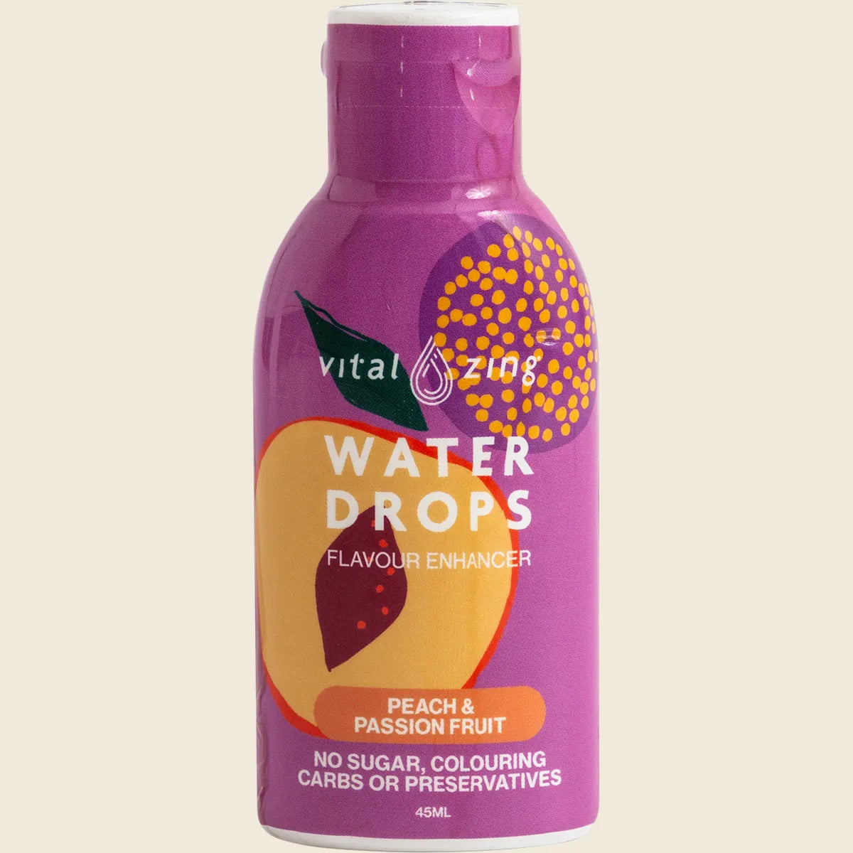 Water Drops Peach & Passionfruit 45ml
