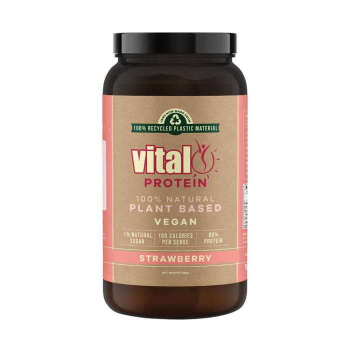 Martin & Pleasance Vital Protein 100% Natural Plant Based (pea Protein Isolate) Strawberry 500g