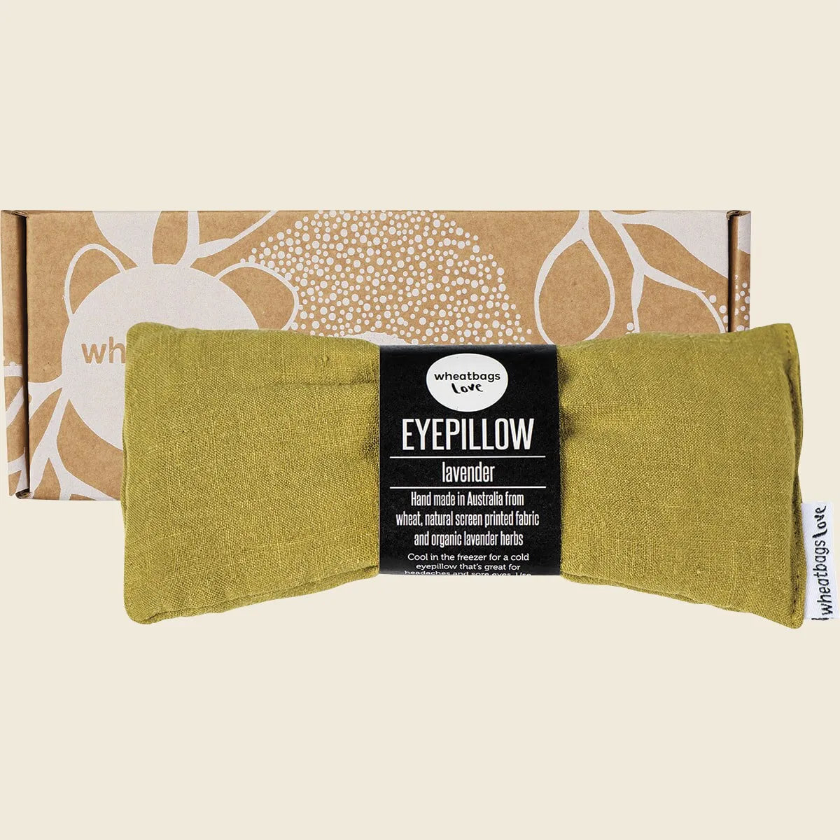 Eyepillow Luxe Linen Pistachio Lavender Scented