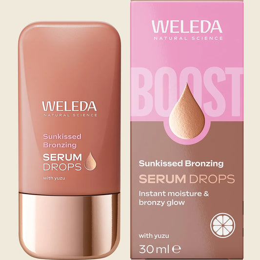 Weleda Sunkissed Bronzing Face Serum Drops with Yuzu for Instant Glow