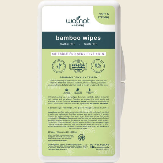 Natural Baby Wipes with Case 20pk