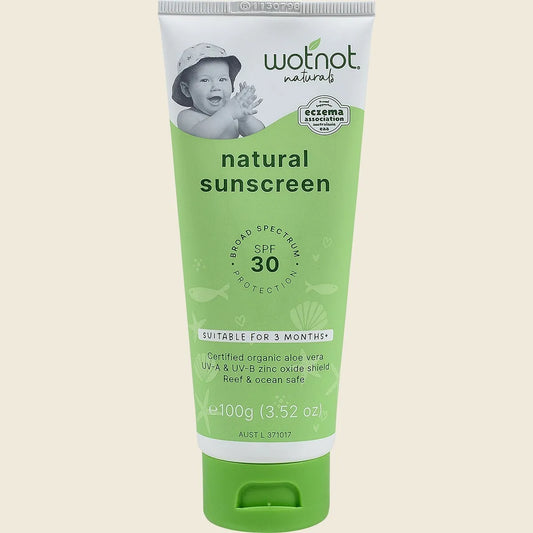 Natural Zinc Sunscreen SPF 30 Suitable For 3 Months+ 100g