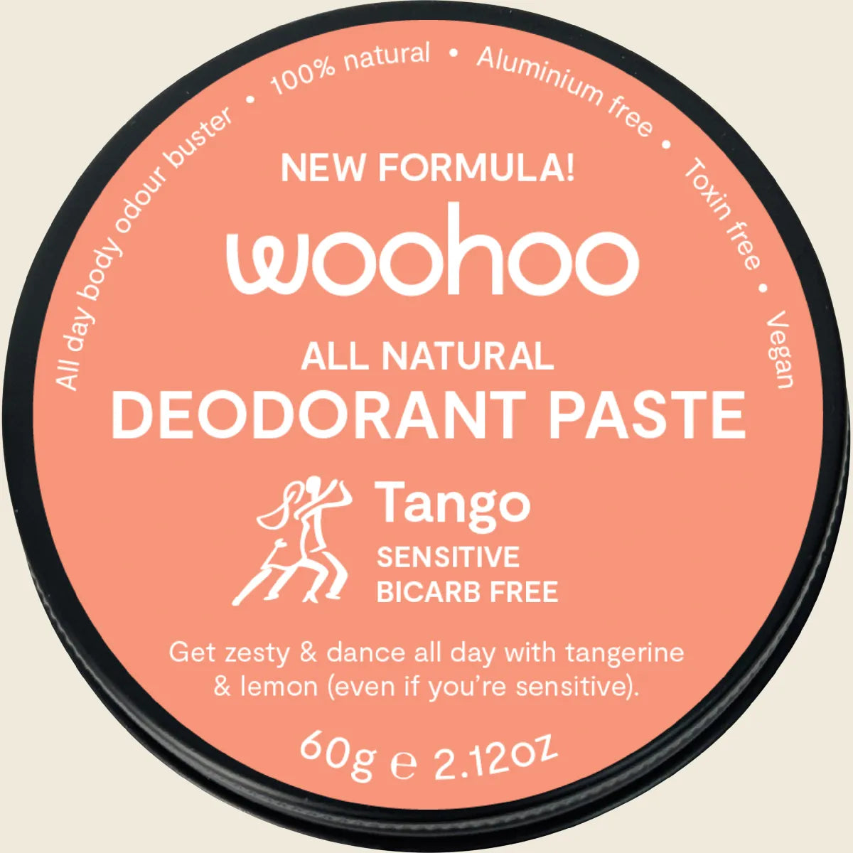 Deodorant Paste Tin Tango Sensitive Bicarb Free 60g
