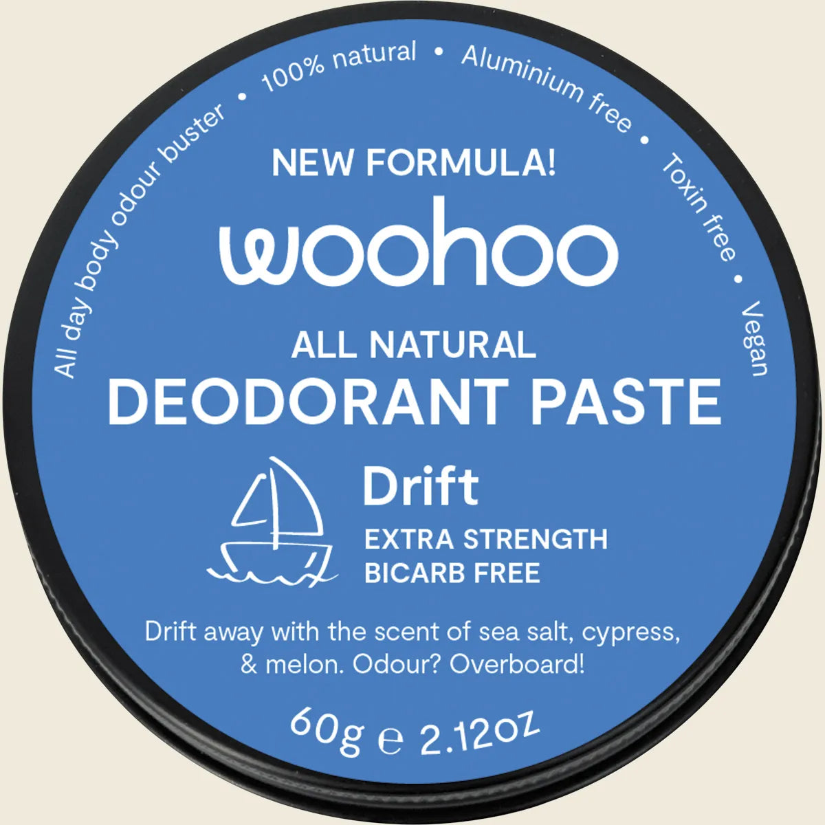 Natural Deodorant Paste Tin Drift Extra Strength 60g