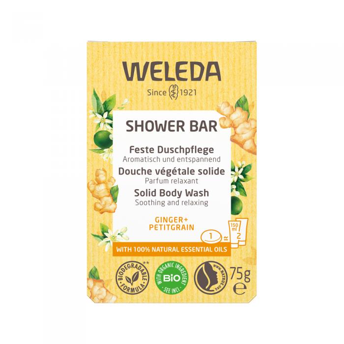 Weleda Shower Bar (solid Body Wash) Ginger + Petitgrain 75g