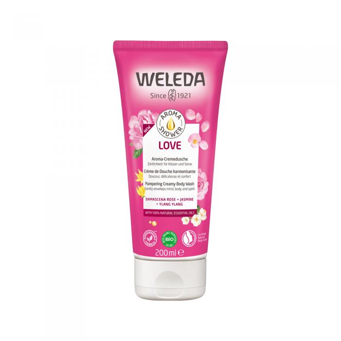 Weleda Aroma Shower Gel Love (damascena Rose + Jasmine + Ylang Ylang) 200ml