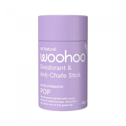 Woohoo Deodorant & Anti-chafe Stick Pop (extra Strength) 60g