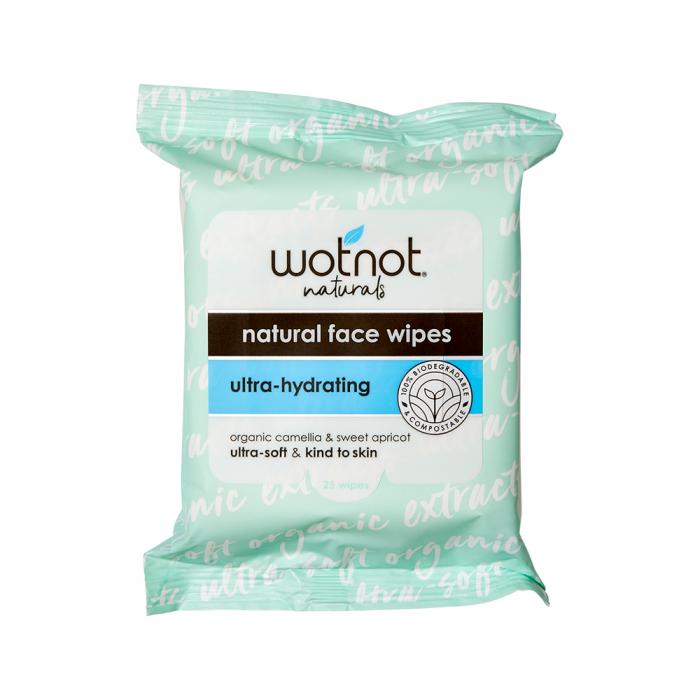 Wotnot Naturals All Natural Face Wipes Ultra-hydrating X 25 Pack