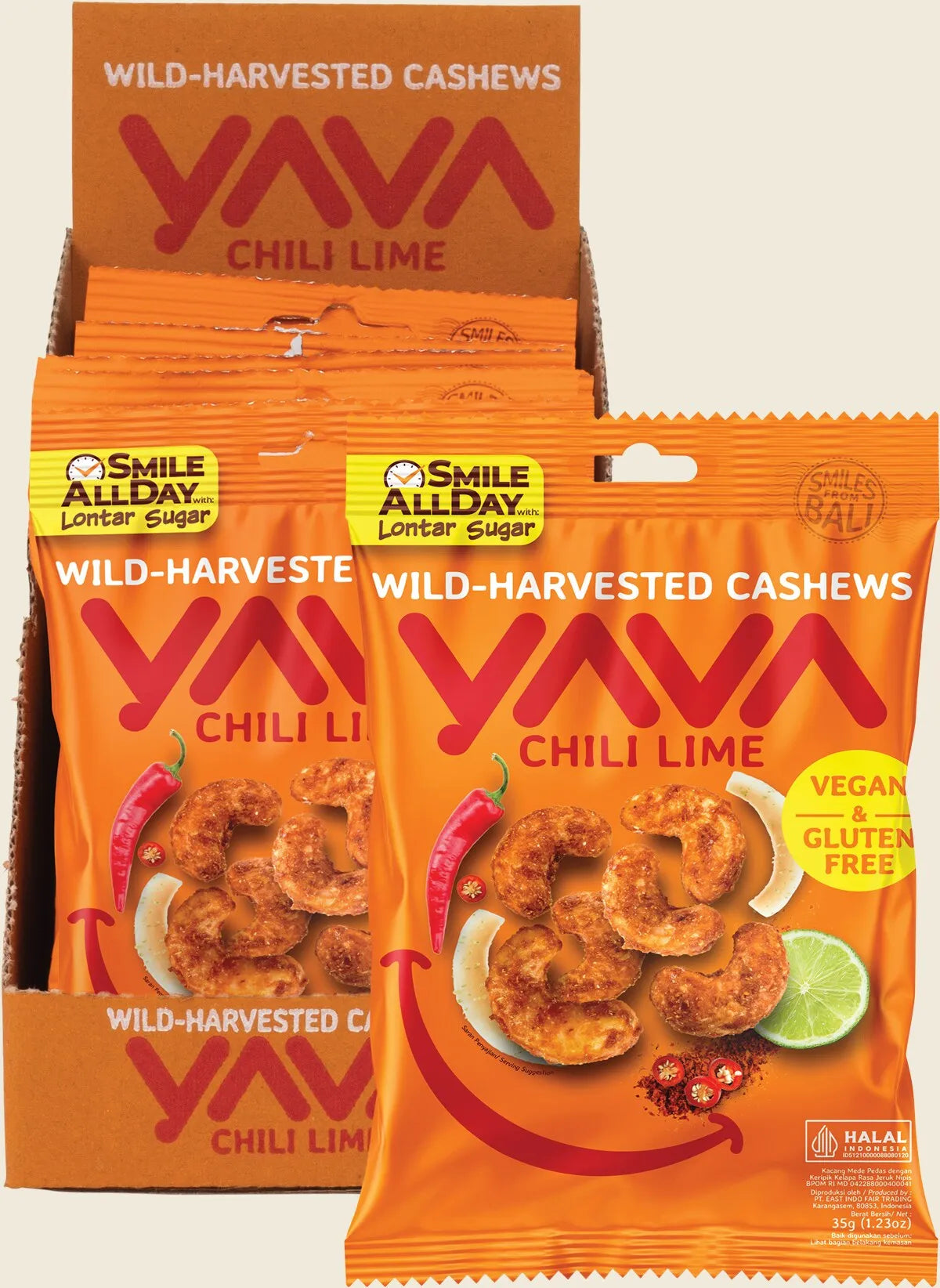 Wild-Harvested Cashews Chili Lime 10x35g