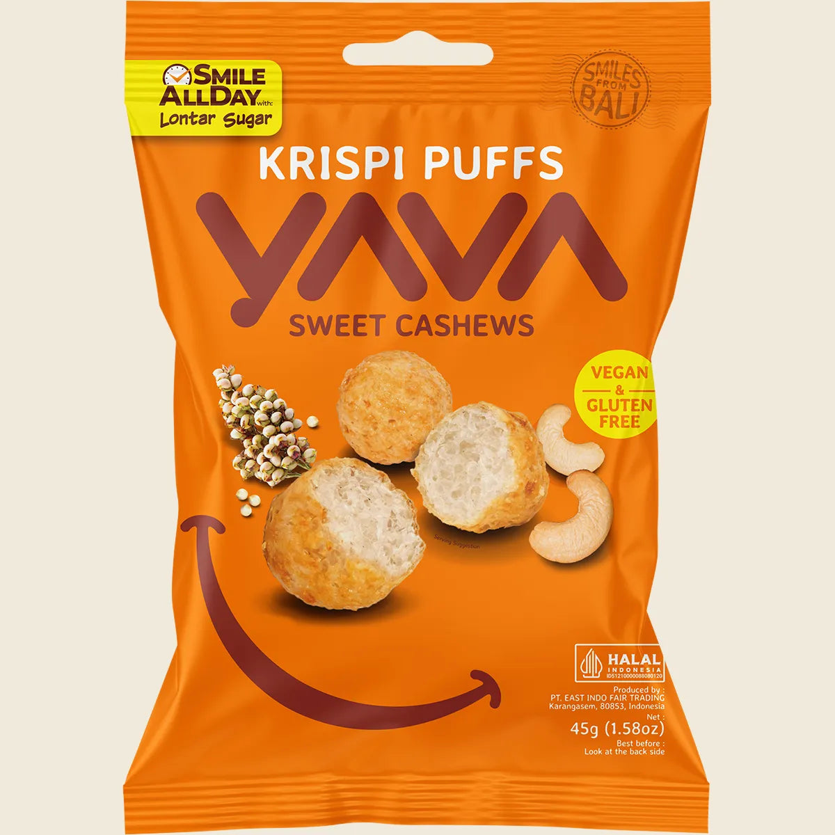 Krispi Puffs Sweet Cashews 45g