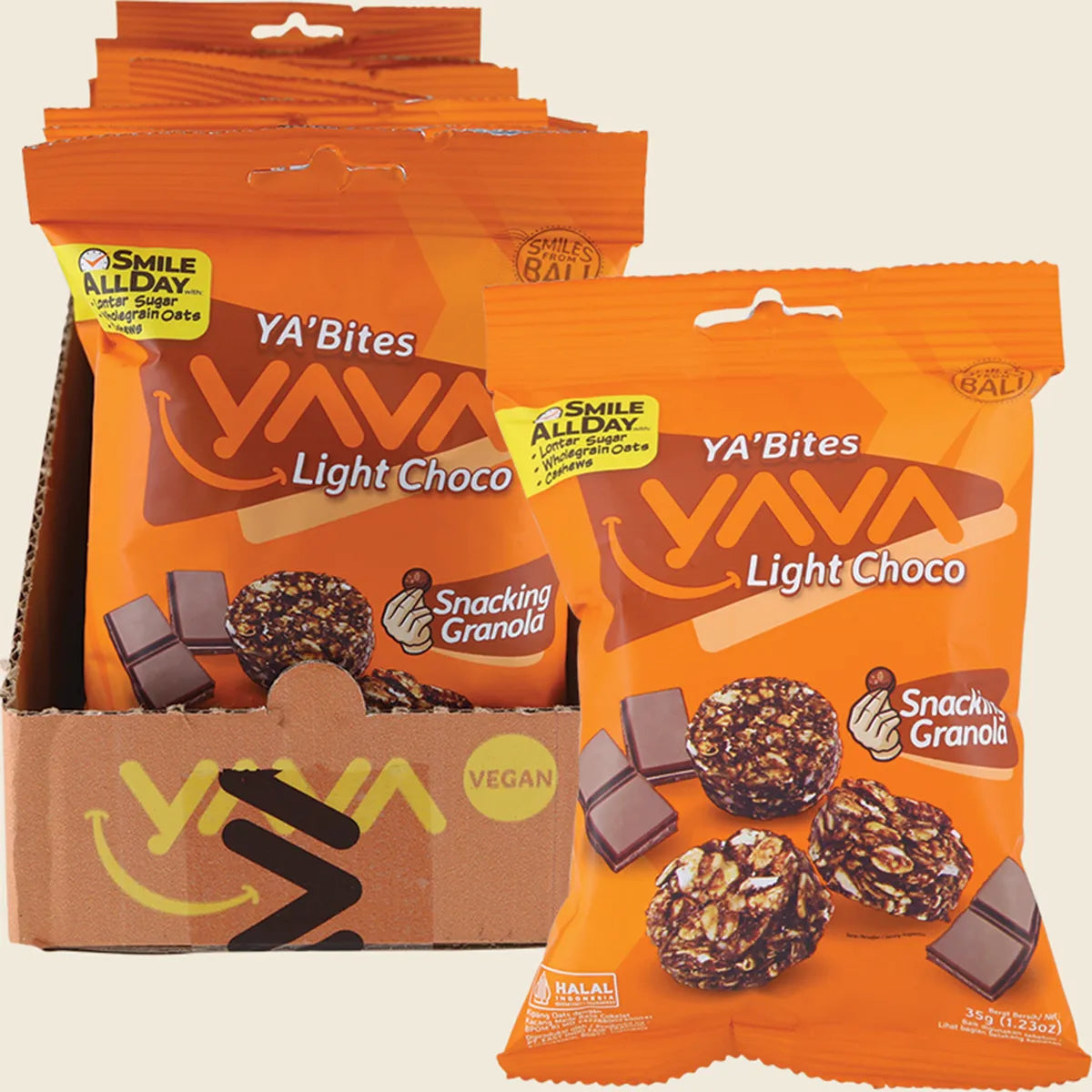 YA'Bites Granola Snack Light Choco 8x35g