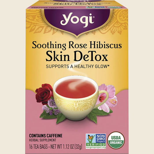 Herbal Tea Bags Rose Hibiscus Skin DeTox 16pk