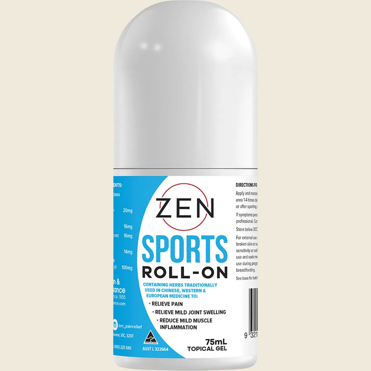 Zen Sports Roll-On 75ml