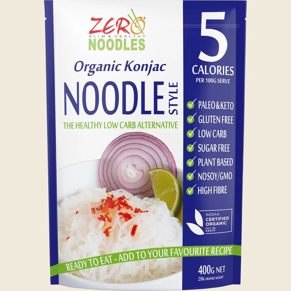 Certified Organic Konjac Noodles Style 400g