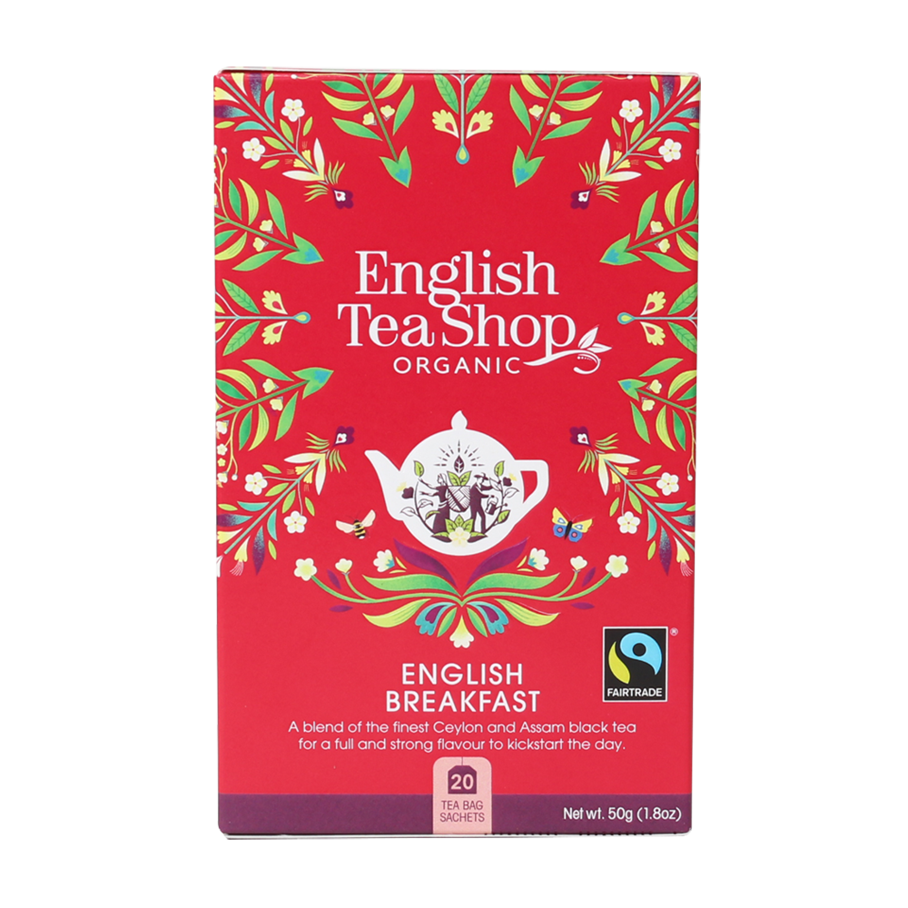 ENGLISH TEA SHOP Organic English Breakfast Teabags 6x20pc