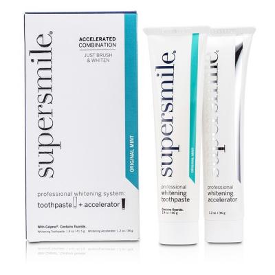 Supersmile Professional Whitening System: Toothpaste 40g/1.4oz + Accelerator 34g/1.2oz 2pcs