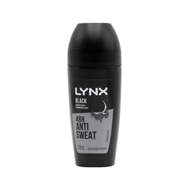 Lynx 50ml Antiperspirant Roll On Black Frozen Pear & Cedarwood Scent 48hr 6 pieces Inner