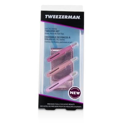 Tweezerman Micro Mini Tweezer Set 3pcs+1case