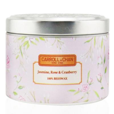 Carroll & Chan 100% Beeswax Tin Candle - Jasmine Rose Cranberry (8x6) cm
