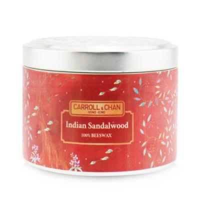 Carroll & Chan 100% Beeswax Tin Candle - Indian Sandalwood (8x6) cm