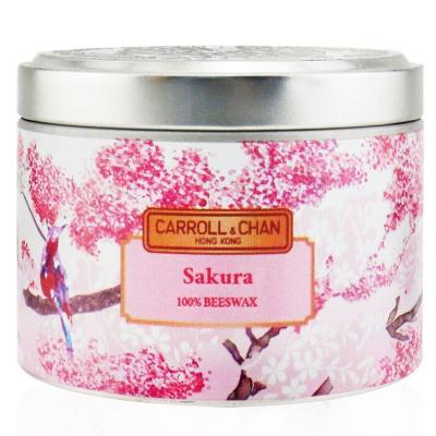 Carroll & Chan 100% Beeswax Tin Candle - Sakura (8x6) cm