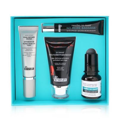 25 Years Of Dr. Brandt Kit: Microdermabrasion 60g+ Wrinkle Smoothing Cream 15g+ Pore Refiner Primer 30ml+ No More Baggage 15g 4pcs