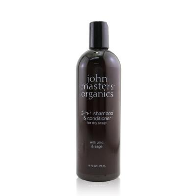 John Masters Organics 2-in-1 Shampoo & Conditioner For Dry Scalp with Zinc & Sage 473ml/16oz
