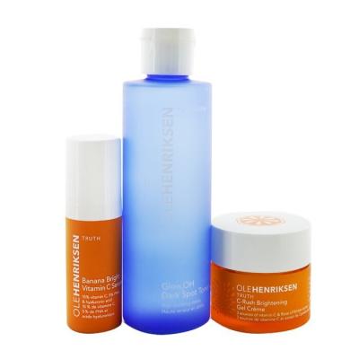 Ole Henriksen 3 Mega Wonders Set: Banana Bright Vitamin C Serum 15ml + Glow2OH Dark Spot Toner 190ml + C-Rush Brightening Gel Crème 35ml 3pcs