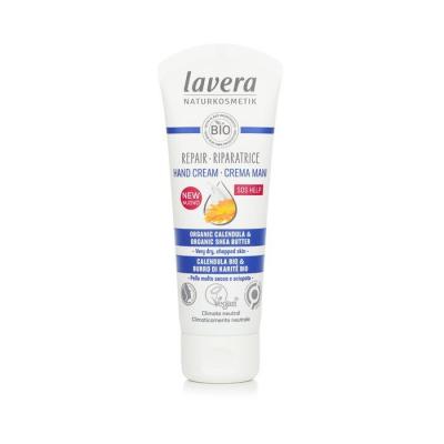 Lavera SOS Help Repar Hand Cream With Organic Celendula & Organic Shea Butter - For Very Dry, Chapped Skin 75ml/2.6oz