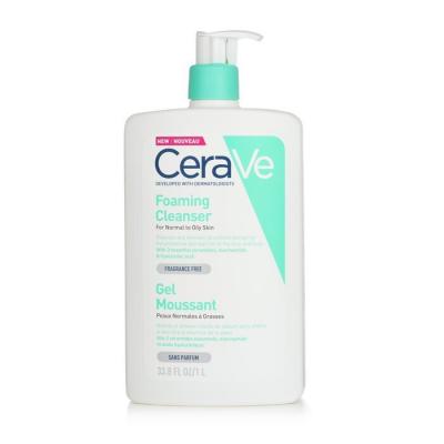 CeraVe Foaming Cleanser For Normal to Oily Skin (With Pump) 1000ml/33.8oz