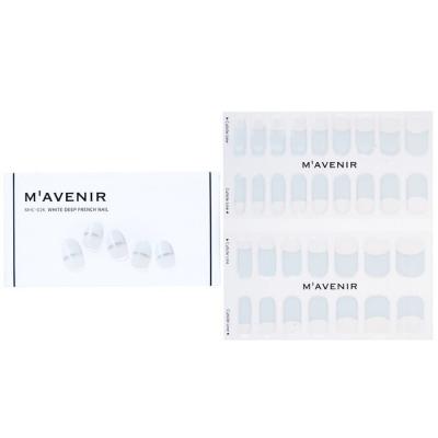 Mavenir Nail Sticker (White) - # White Deep French Nail 32pcs