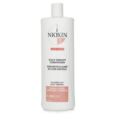 Nioxin Density System 3 Scalp Therapy Conditioner (Colored Hair, Light Thinning, Color Safe) (Random Packaging) 1000ml/33.8oz