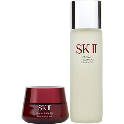 SK II Ageless Beauty Essentials Set: R.N.A. Power Moisturizing Cream 80ml + Facial Treatment Essence 230ml 2pcs
