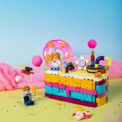 Pantasy Birthday Cake Series - Cute Birthday Cake Building Bricks Set 11x9x13cm
