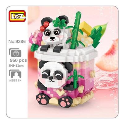 LOZ Mini Blocks - Panda Peach Oolong Building Bricks Set 11 x 11 x 11cm