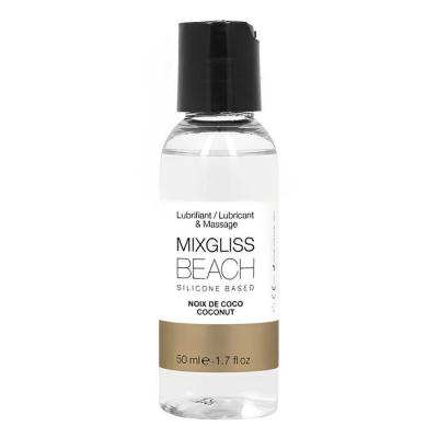 MIXGLISS Beach 2 in 1 Silicone Based Lubricant & Massage - Coconut 50ml / 1.7oz