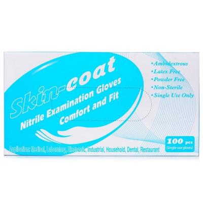 skin coat Prozone disposable nitrile gloves (blue powder-free) Size M - 100pcs 100pcs/box
