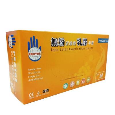 KQ Protos - Latex Examination Gloves -white (M) M