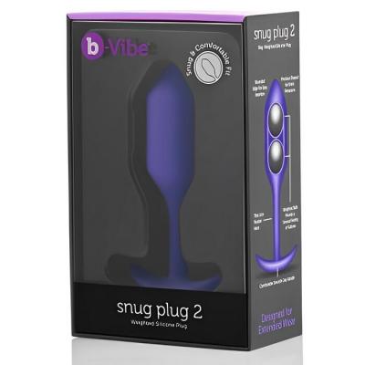 B-vibe Snug Anal Plug 2 - # Purple 1 pc