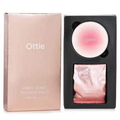 Ottie Objet D’art Tension Pact SPF50 PA++++ & Refill # 23 Natural(Exp Date:28/2/2026) 2x15g/0.52oz