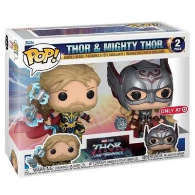 Funko POP! Marvel: Thor 4: Love and Thunder - Thor & Mighty Thor Toy Figures 16x21x9cm