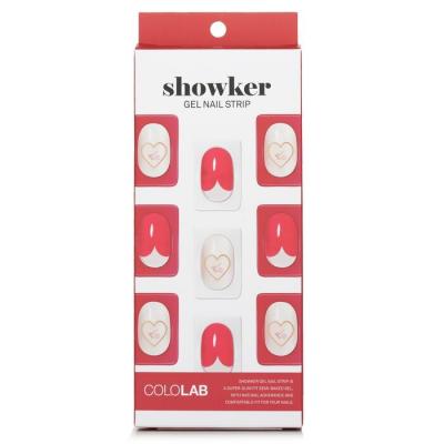 Cololab Showker Gel Nail Strip # CSA511 Red Heart 1pcs