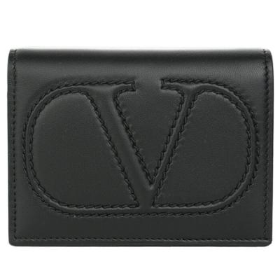 Valentino Garavani Valentino Flap French Wallet - Black Black