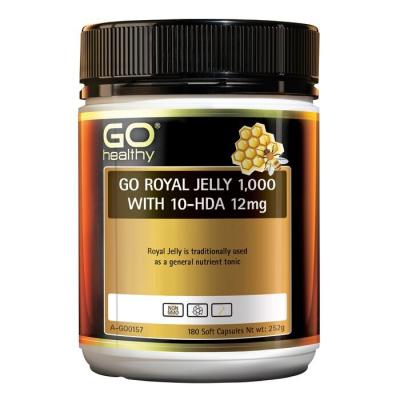 [Authorized Sales Agent] GO Healthy GO Royal Jelly 1,000 with 10-HDA 12mg SoftGel Capsules - 180 Pack 180pcs/box