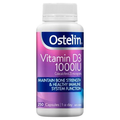 [Authorized Sales Agent] Ostelin Vitamin D3 1000IU - 250 Capsules 250pcs/box