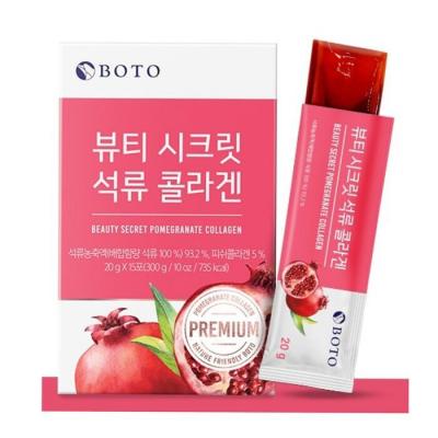 BOTO - Beauty Secret Pomegranate Collagen 20g x 15 sticks [Parallel Imports] 20g x 15 sticks