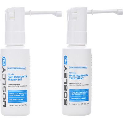 Bosley Men's Hair Re growth Treatment Spray (Minoxidil Topical Solution 5%) 60ml x 2